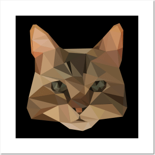 Geometrical bengal cat Posters and Art